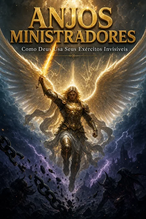 Capa do e-book Anjos Ministradores - aprenda sobre o ministerio de anjos.